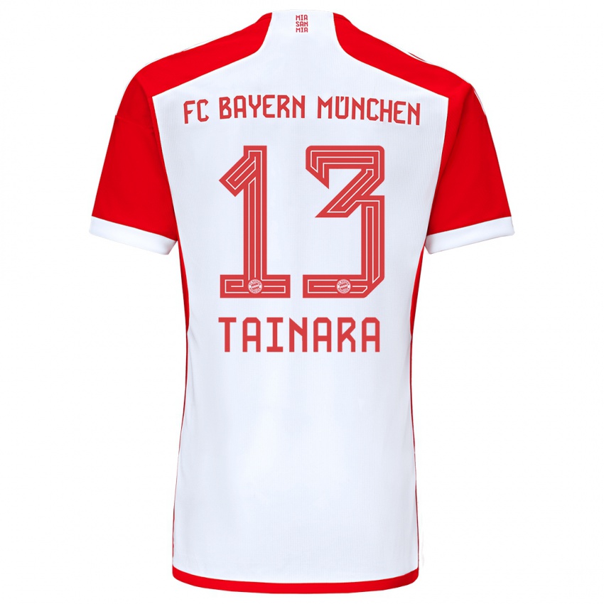Kinder Tainara #13 Rot-Weiss Heimtrikot Trikot 2023/24 T-Shirt Belgien