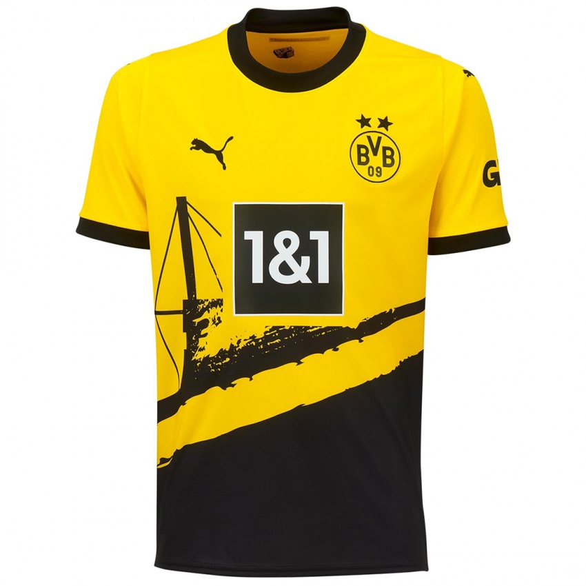 Kinder Maximilian Meier #23 Gelb Heimtrikot Trikot 2023/24 T-Shirt Belgien