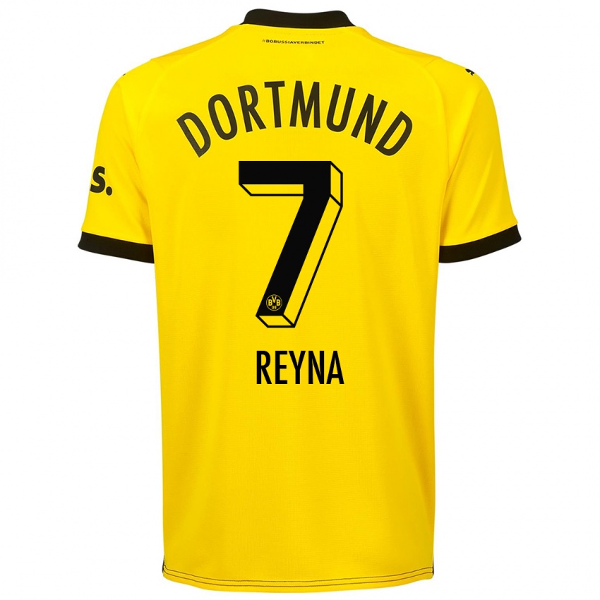 Kinder Giovanni Reyna #7 Gelb Heimtrikot Trikot 2023/24 T-Shirt Belgien