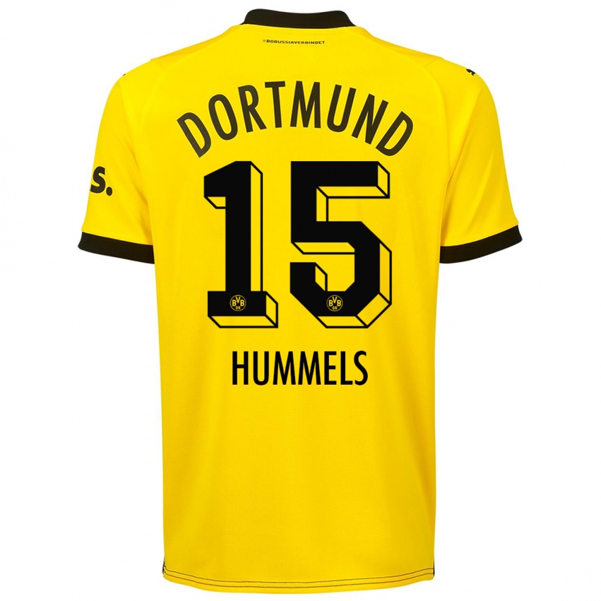 Kinder Mats Hummels #15 Gelb Heimtrikot Trikot 2023/24 T-Shirt Belgien