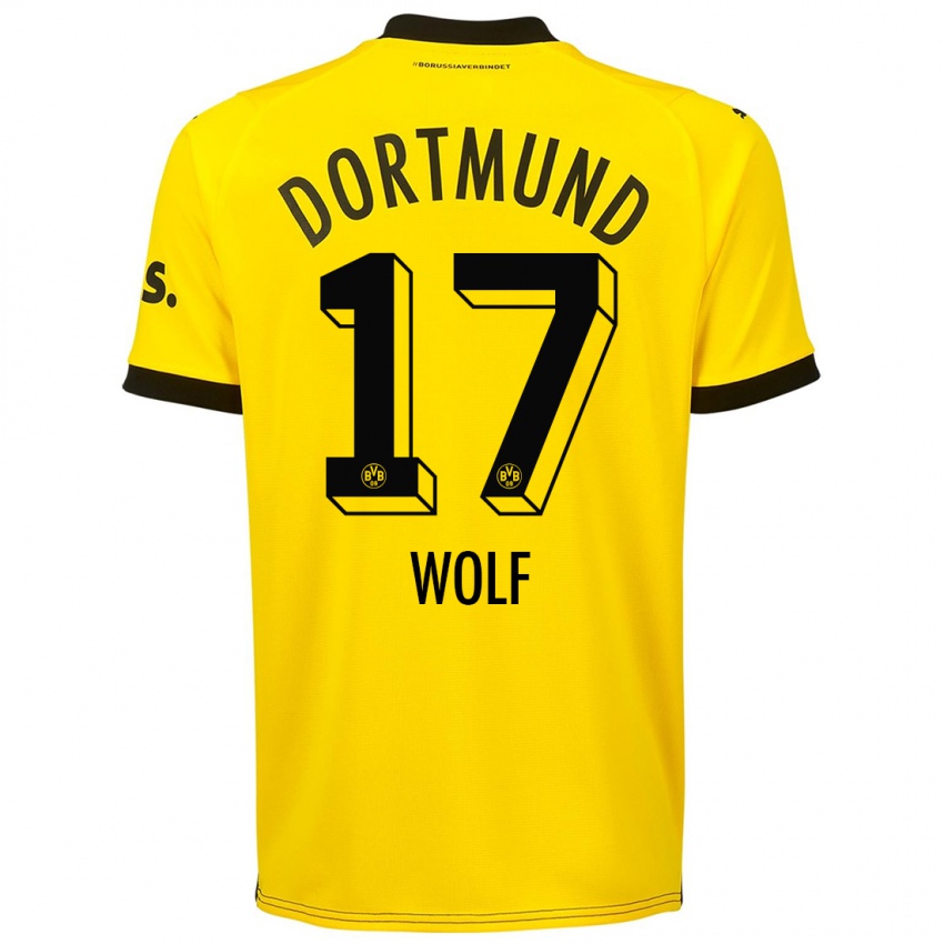 Kinder Marius Wolf #17 Gelb Heimtrikot Trikot 2023/24 T-Shirt Belgien