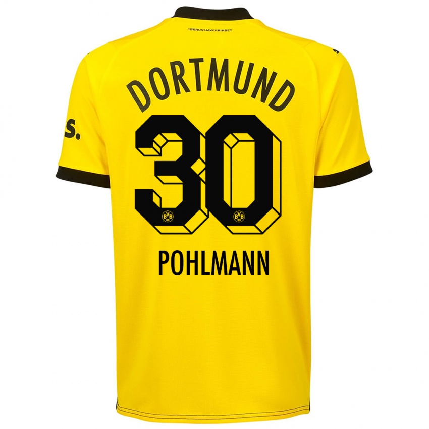 Kinder Ole Pohlmann #30 Gelb Heimtrikot Trikot 2023/24 T-Shirt Belgien