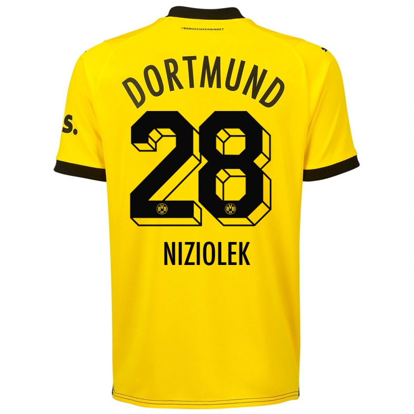 Kinder Alex Niziolek #28 Gelb Heimtrikot Trikot 2023/24 T-Shirt Belgien