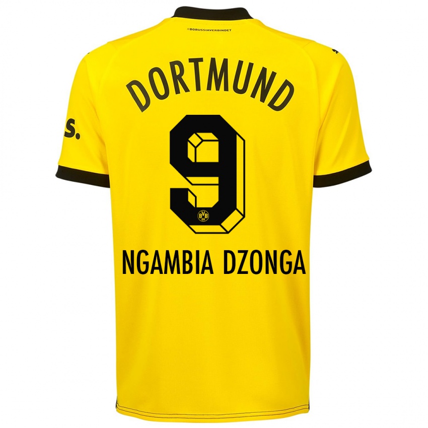 Kinder Diego Ngambia Dzonga #9 Gelb Heimtrikot Trikot 2023/24 T-Shirt Belgien