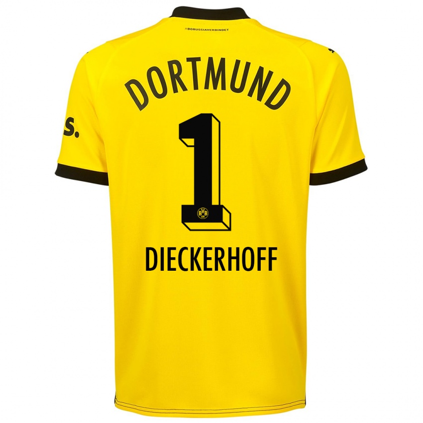 Kinder Max Dieckerhoff #1 Gelb Heimtrikot Trikot 2023/24 T-Shirt Belgien