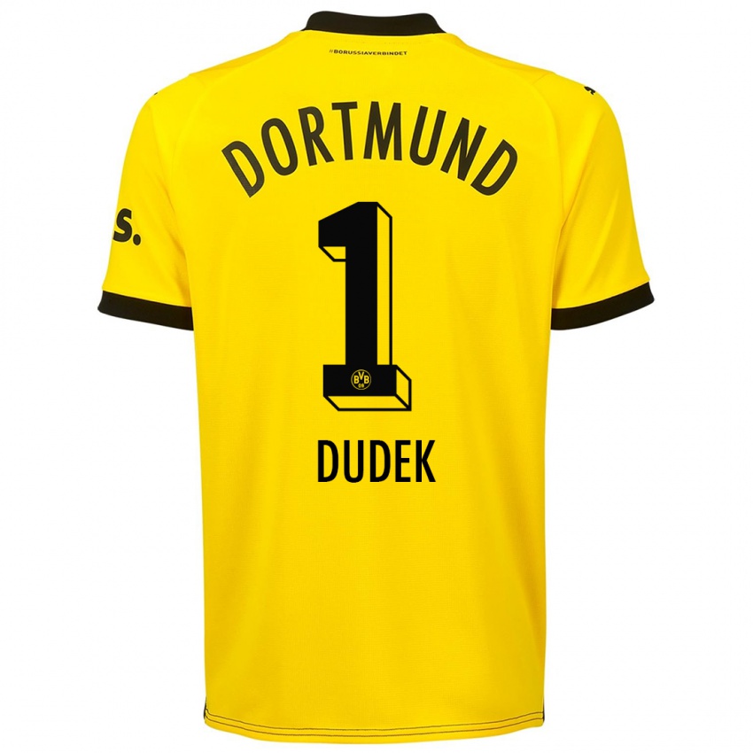 Kinder Daniel Dudek #1 Gelb Heimtrikot Trikot 2023/24 T-Shirt Belgien