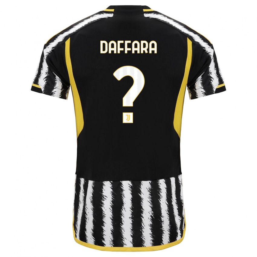 Kinderen Giovanni Daffara #0 Zwart Wit Thuisshirt Thuistenue 2023/24 T-Shirt België