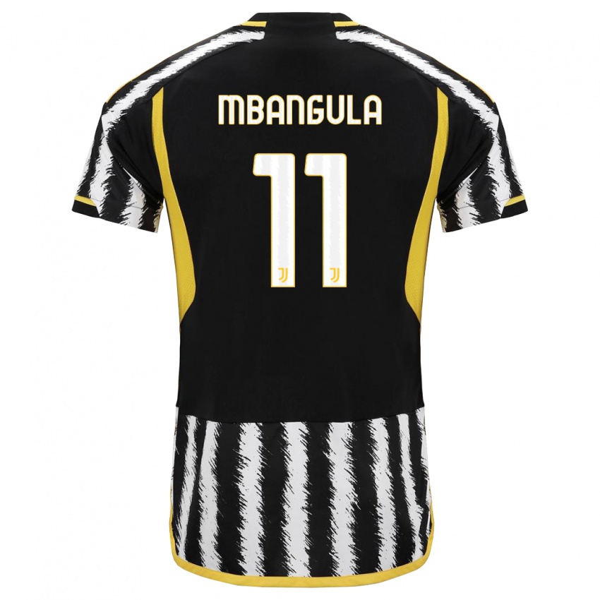 Kinder Samuel Mbangula #11 Schwarz-Weiss Heimtrikot Trikot 2023/24 T-Shirt Belgien