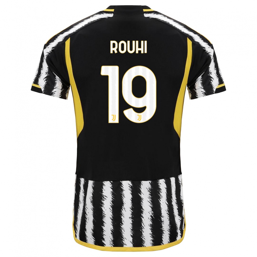 Kinder Jonas Rouhi #19 Schwarz-Weiss Heimtrikot Trikot 2023/24 T-Shirt Belgien