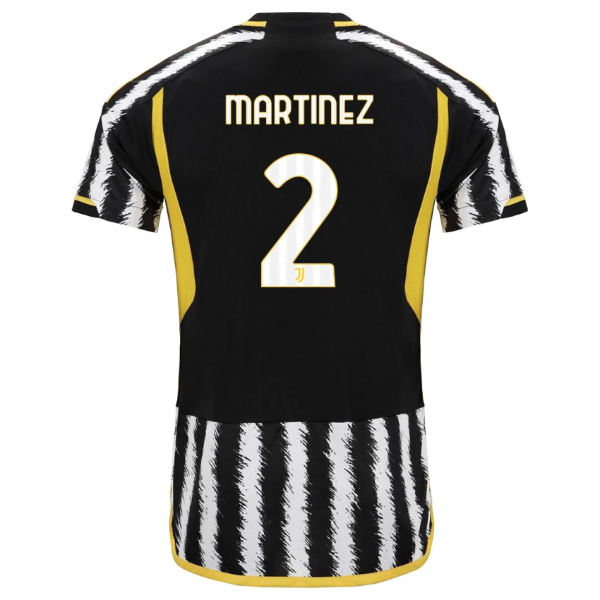 Kinder Bruno Martinez #2 Schwarz-Weiss Heimtrikot Trikot 2023/24 T-Shirt Belgien
