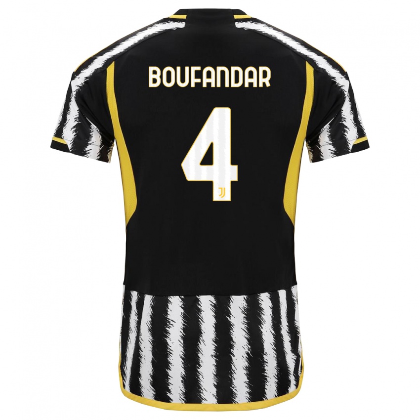 Kinderen Adam Boufandar #4 Zwart Wit Thuisshirt Thuistenue 2023/24 T-Shirt België