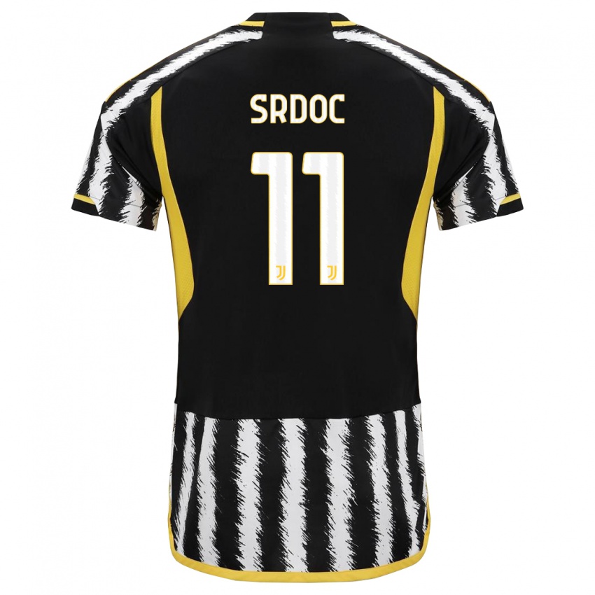 Kinderen Ivano Srdoc #11 Zwart Wit Thuisshirt Thuistenue 2023/24 T-Shirt België