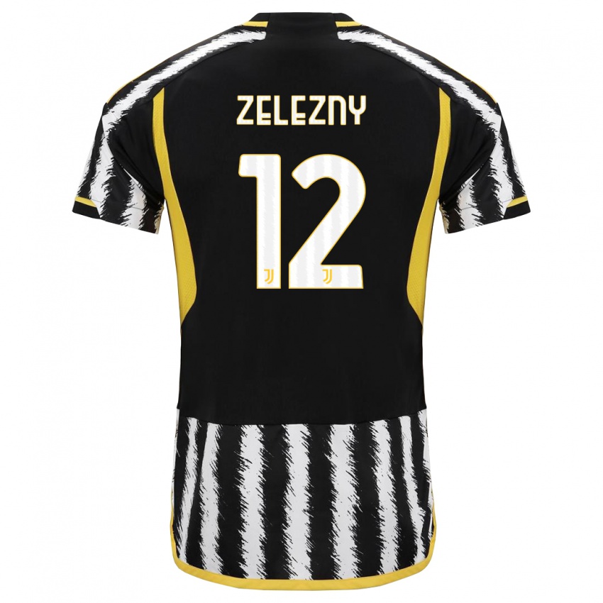 Kinderen Radoslaw Zelezny #12 Zwart Wit Thuisshirt Thuistenue 2023/24 T-Shirt België