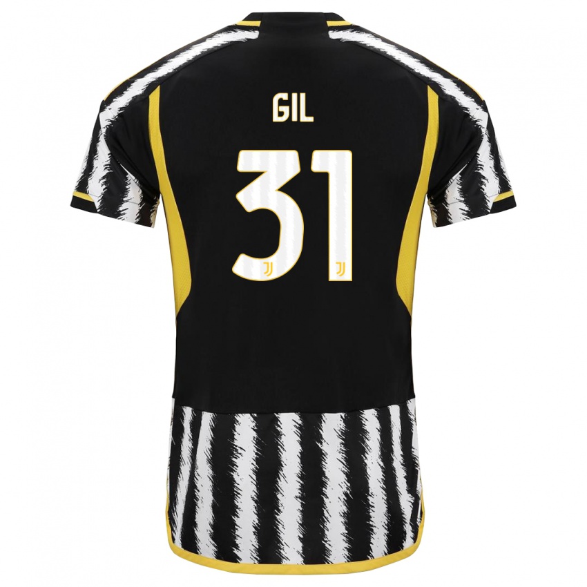 Kinderen Javier Gil #31 Zwart Wit Thuisshirt Thuistenue 2023/24 T-Shirt België