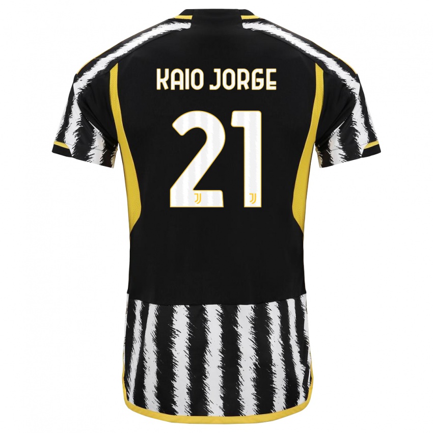 Kinderen Kaio Jorge #21 Zwart Wit Thuisshirt Thuistenue 2023/24 T-Shirt België