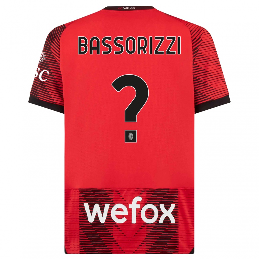 Kinderen Carlo Bassorizzi #0 Rood Zwart Thuisshirt Thuistenue 2023/24 T-Shirt België
