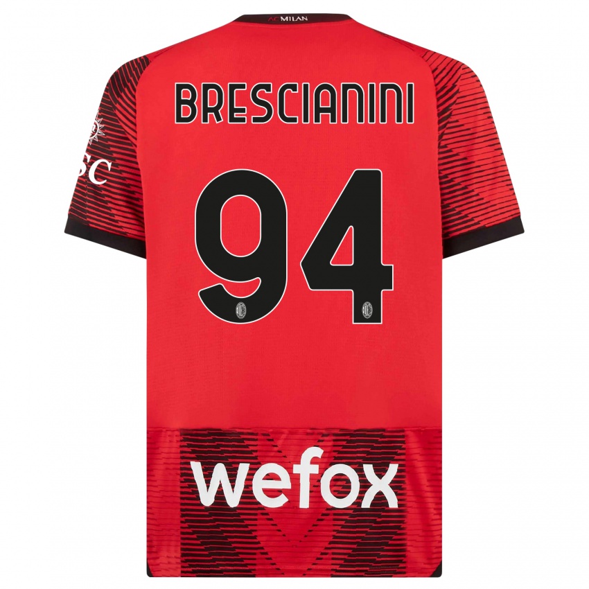 Kinder Marco Brescianini #94 Rot Schwarz Heimtrikot Trikot 2023/24 T-Shirt Belgien