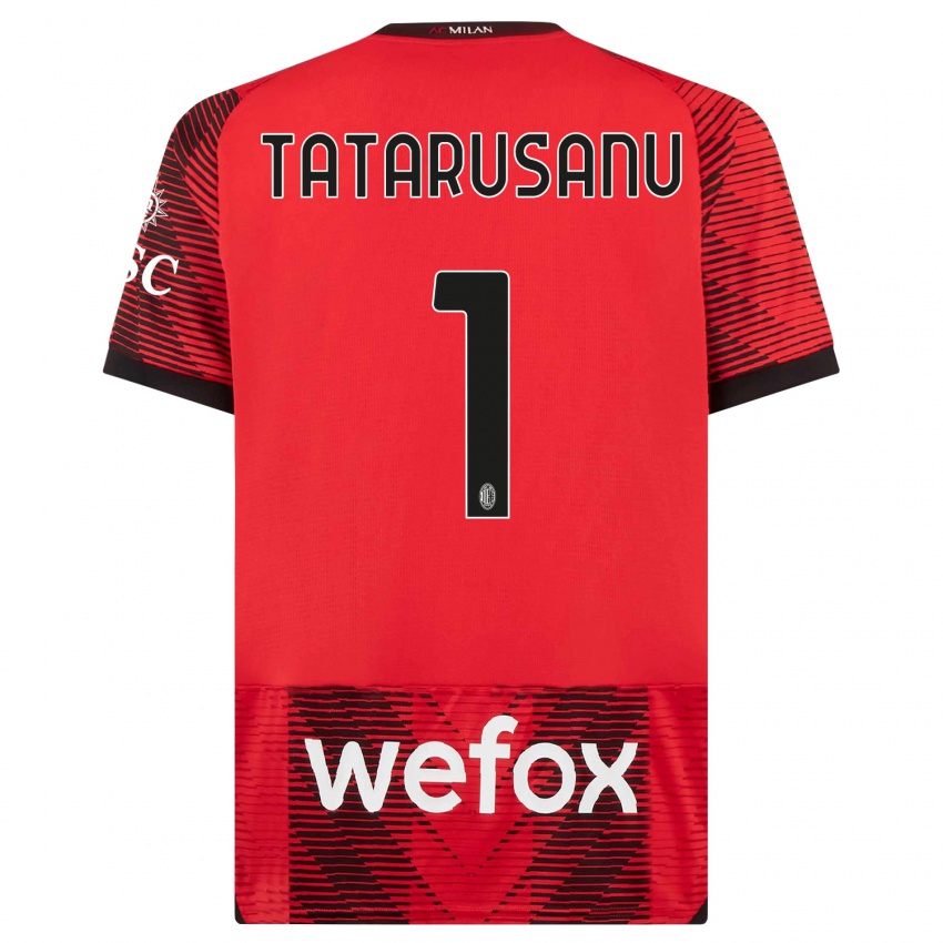 Kinderen Ciprian Tatarusanu #1 Rood Zwart Thuisshirt Thuistenue 2023/24 T-Shirt België