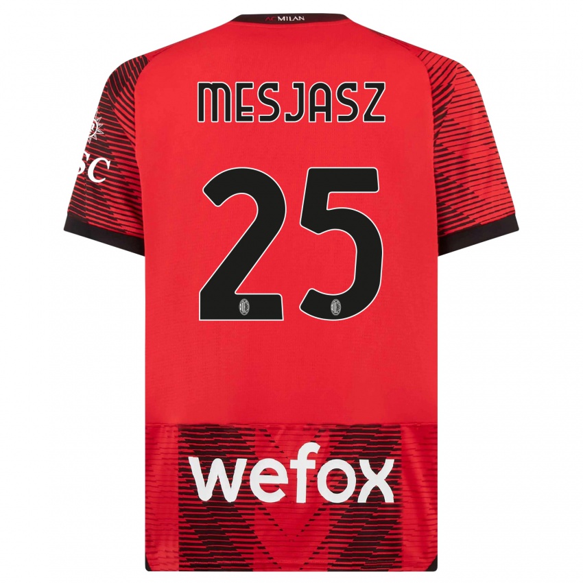 Kinder Malgorzata Mesjasz #25 Rot Schwarz Heimtrikot Trikot 2023/24 T-Shirt Belgien