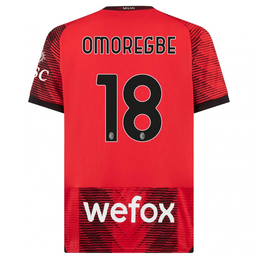 Kinderen Bob Murphy Omoregbe #18 Rood Zwart Thuisshirt Thuistenue 2023/24 T-Shirt België