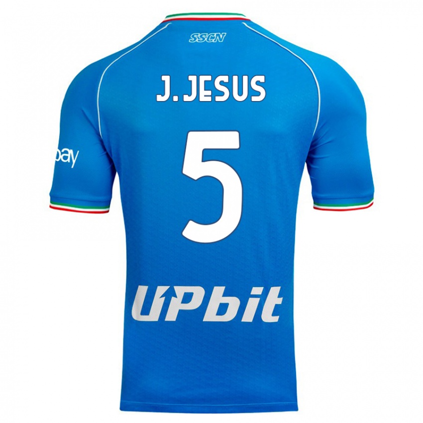 Kinder Juan Jesus #5 Himmelblau Heimtrikot Trikot 2023/24 T-Shirt Belgien