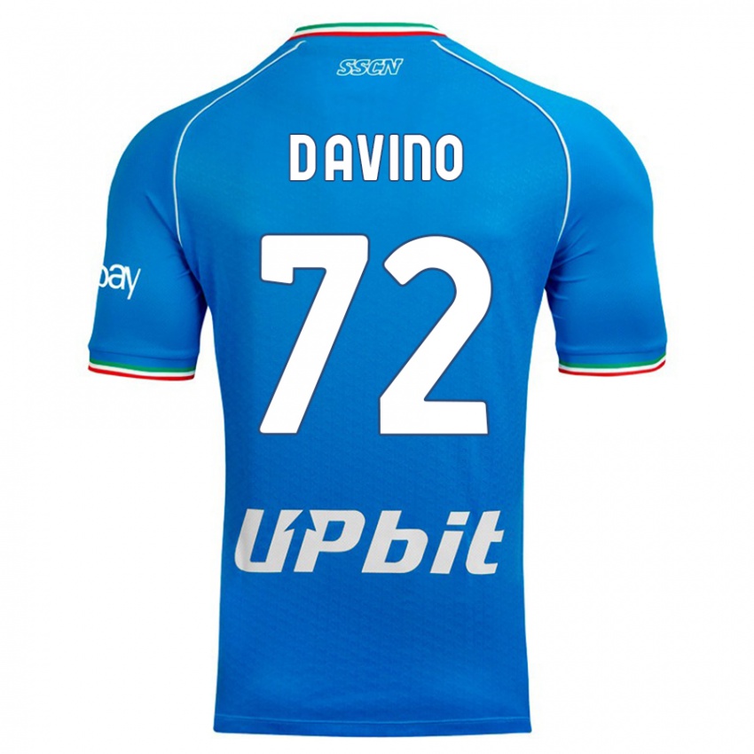 Kinder Luigi D'avino #72 Himmelblau Heimtrikot Trikot 2023/24 T-Shirt Belgien