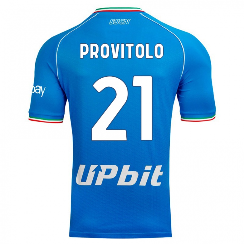 Kinderen Vincenzo Provitolo #21 Hemelsblauw Thuisshirt Thuistenue 2023/24 T-Shirt België