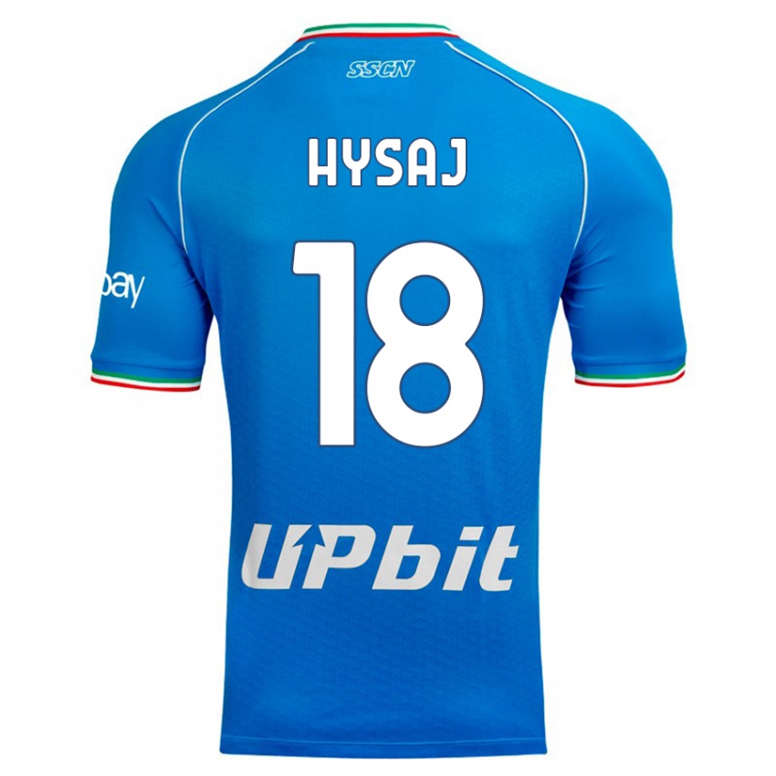 Kinderen Daniel Hysaj #18 Hemelsblauw Thuisshirt Thuistenue 2023/24 T-Shirt België