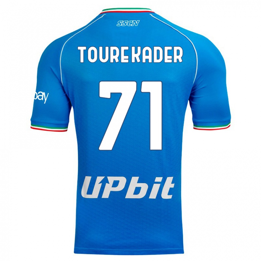 Enfant Maillot Aziz Toure Kader #71 Bleu Ciel Tenues Domicile 2023/24 T-Shirt Belgique