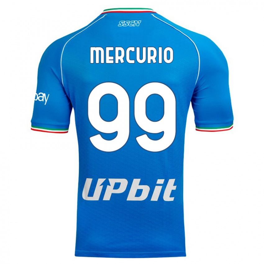 Kinderen Giovanni Mercurio #99 Hemelsblauw Thuisshirt Thuistenue 2023/24 T-Shirt België