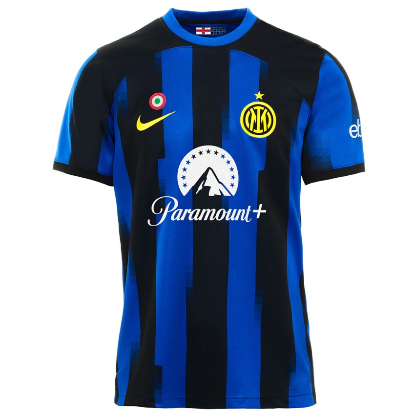 Kinder Samir Handanovic #1 Schwarz Blau Heimtrikot Trikot 2023/24 T-Shirt Belgien