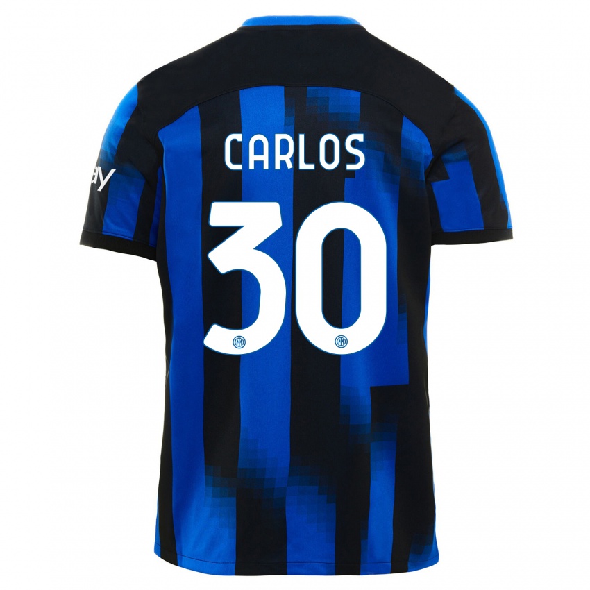 Kinderen Carlos Augusto #30 Zwart Blauw Thuisshirt Thuistenue 2023/24 T-Shirt België