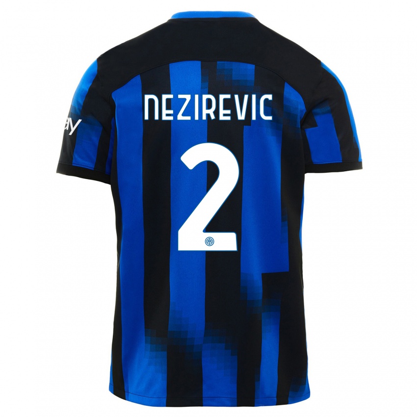 Kinder Alem Nezirevic #2 Schwarz Blau Heimtrikot Trikot 2023/24 T-Shirt Belgien