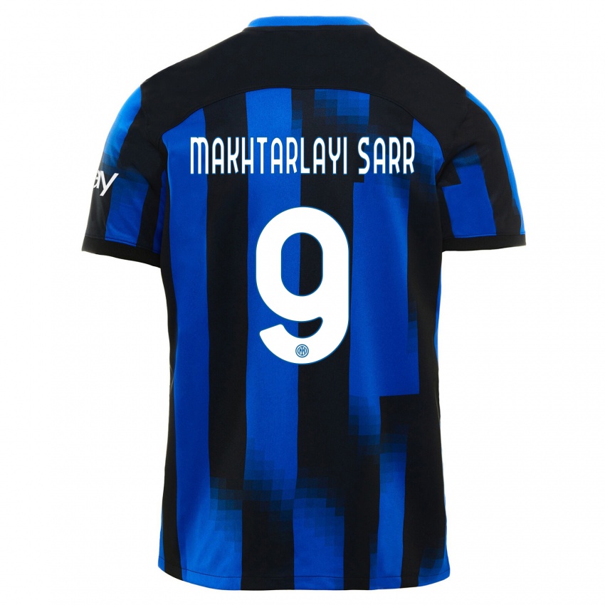 Kinderen Amadou Makhtarlayi Sarr #9 Zwart Blauw Thuisshirt Thuistenue 2023/24 T-Shirt België