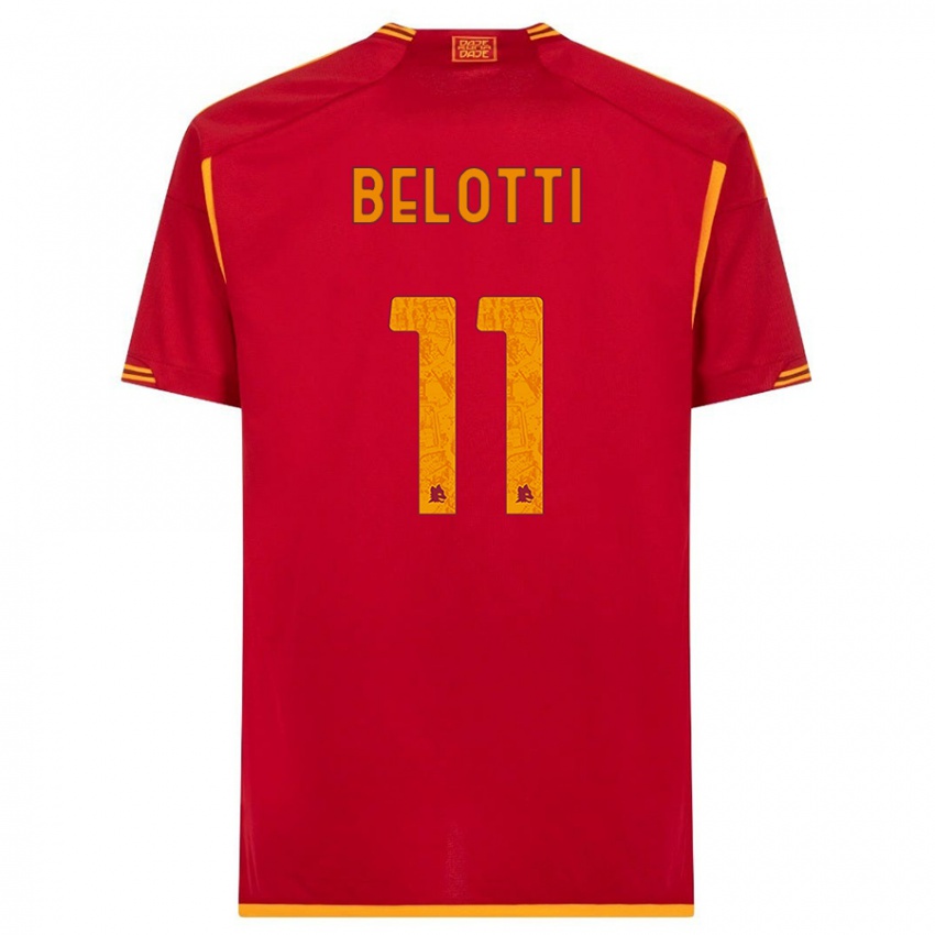 Enfant Maillot Andrea Belotti #11 Rouge Tenues Domicile 2023/24 T-Shirt Belgique
