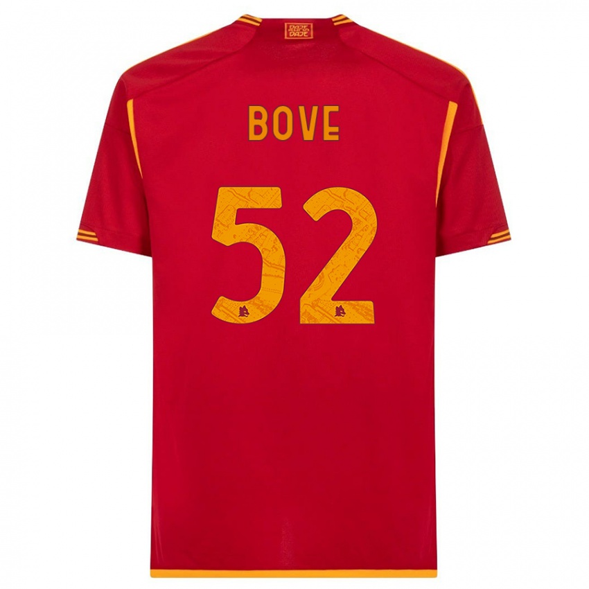 Kinder Edoardo Bove #52 Rot Heimtrikot Trikot 2023/24 T-Shirt Belgien
