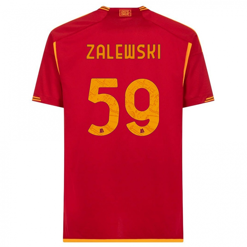 Kinderen Nicola Zalewski #59 Rood Thuisshirt Thuistenue 2023/24 T-Shirt België