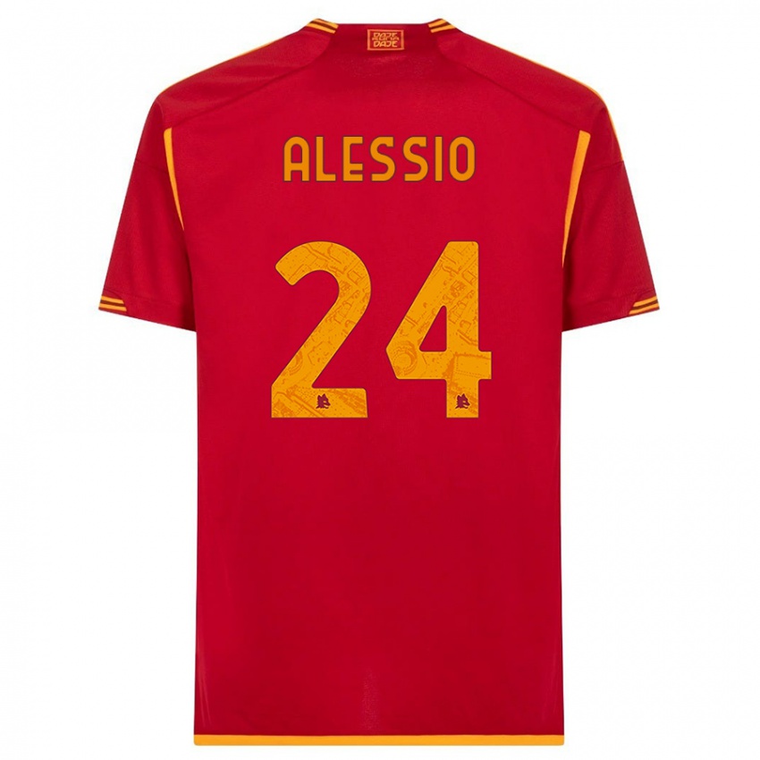 Enfant Maillot Filippo Alessio #24 Rouge Tenues Domicile 2023/24 T-Shirt Belgique