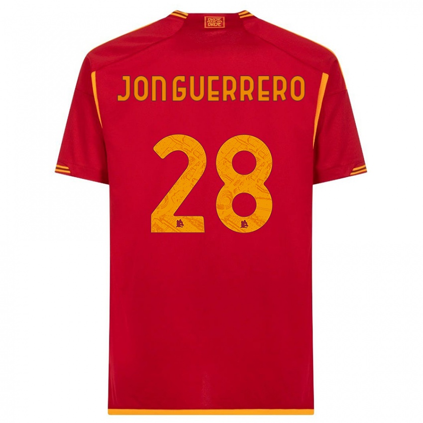 Enfant Maillot Julen Jon Guerrero #28 Rouge Tenues Domicile 2023/24 T-Shirt Belgique