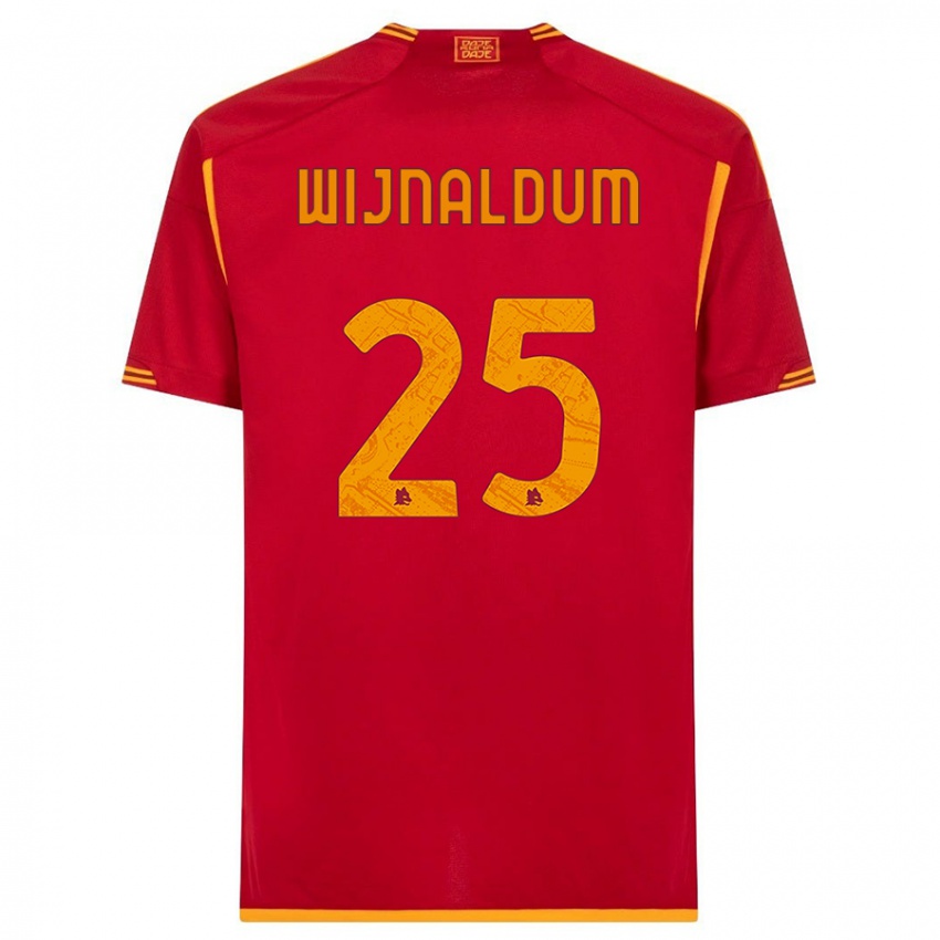 Enfant Maillot Georginio Wijnaldum #25 Rouge Tenues Domicile 2023/24 T-Shirt Belgique
