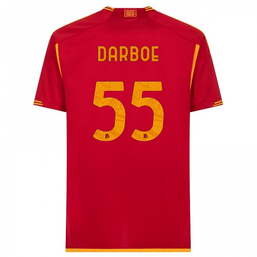 Enfant Maillot Ebrima Darboe #55 Rouge Tenues Domicile 2023/24 T-Shirt Belgique