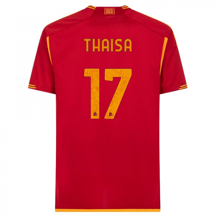 Enfant Maillot Thaisa #17 Rouge Tenues Domicile 2023/24 T-Shirt Belgique