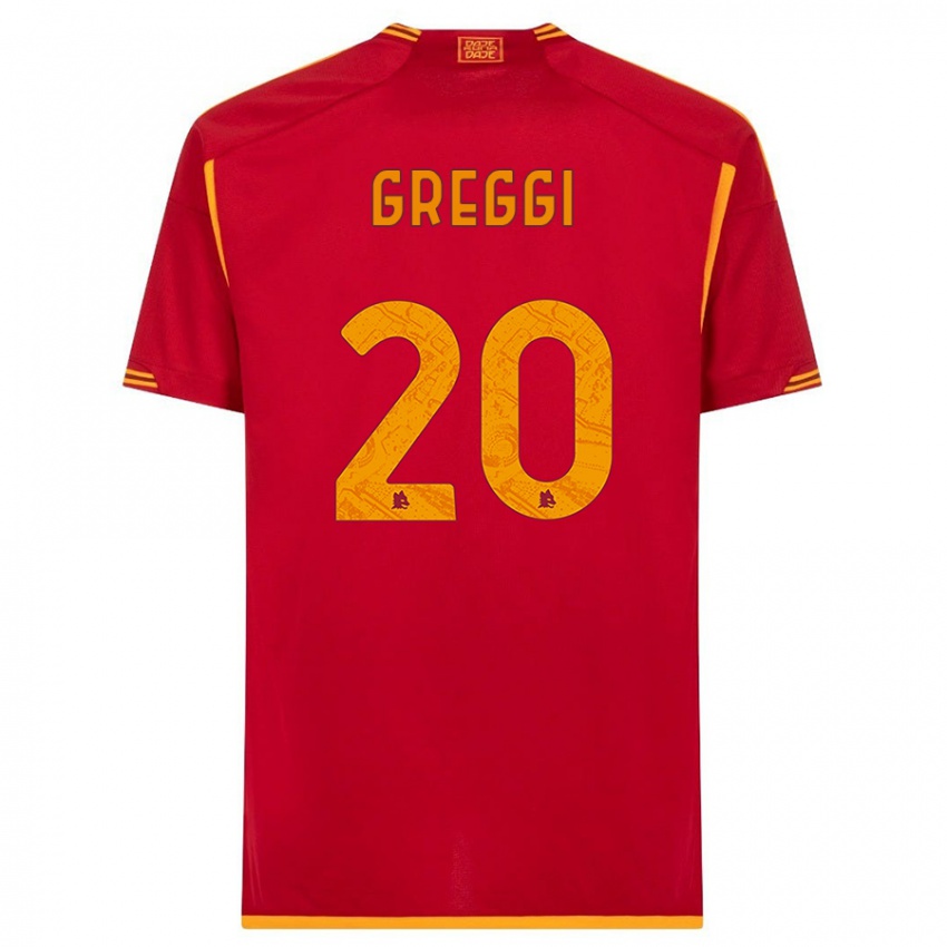 Kinderen Giada Greggi #20 Rood Thuisshirt Thuistenue 2023/24 T-Shirt België