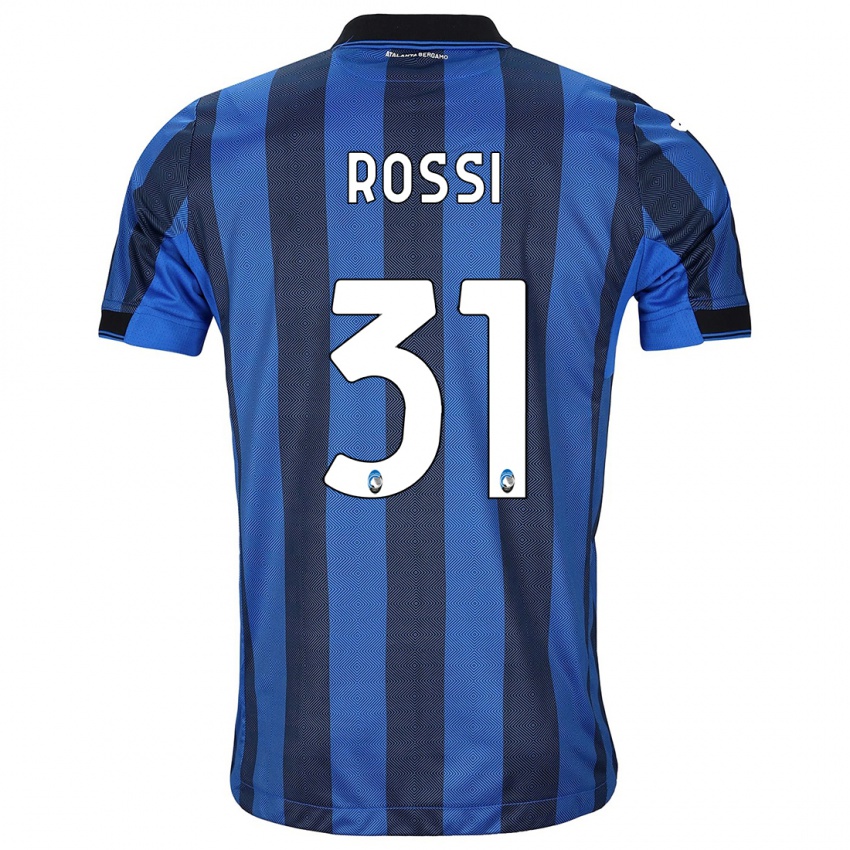 Enfant Maillot Francesco Rossi #31 Noir Bleu Tenues Domicile 2023/24 T-Shirt Belgique