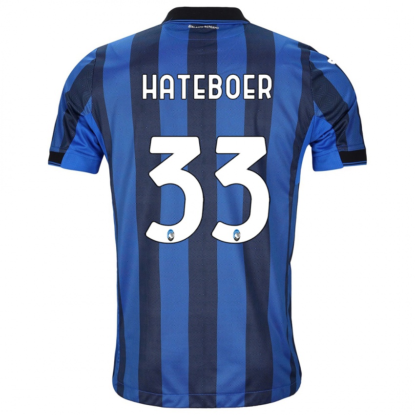 Kinderen Hans Hateboer #33 Zwart Blauw Thuisshirt Thuistenue 2023/24 T-Shirt België