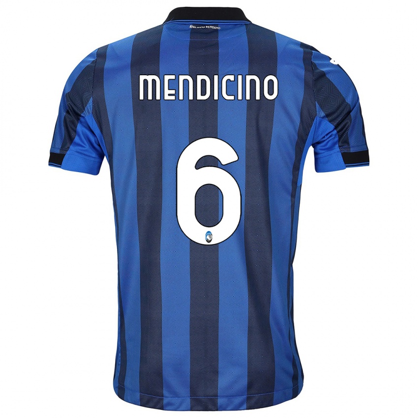 Kinder Leonardo Mendicino #6 Schwarz Blau Heimtrikot Trikot 2023/24 T-Shirt Belgien
