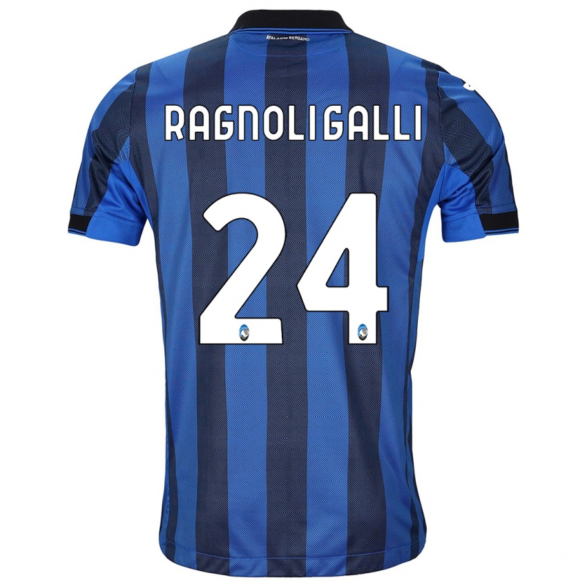 Enfant Maillot Federico Ragnoli Galli #24 Noir Bleu Tenues Domicile 2023/24 T-Shirt Belgique