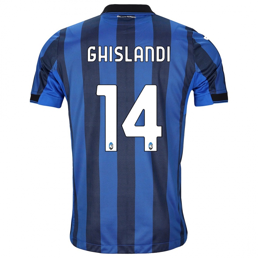 Kinder Davide Ghislandi #14 Schwarz Blau Heimtrikot Trikot 2023/24 T-Shirt Belgien
