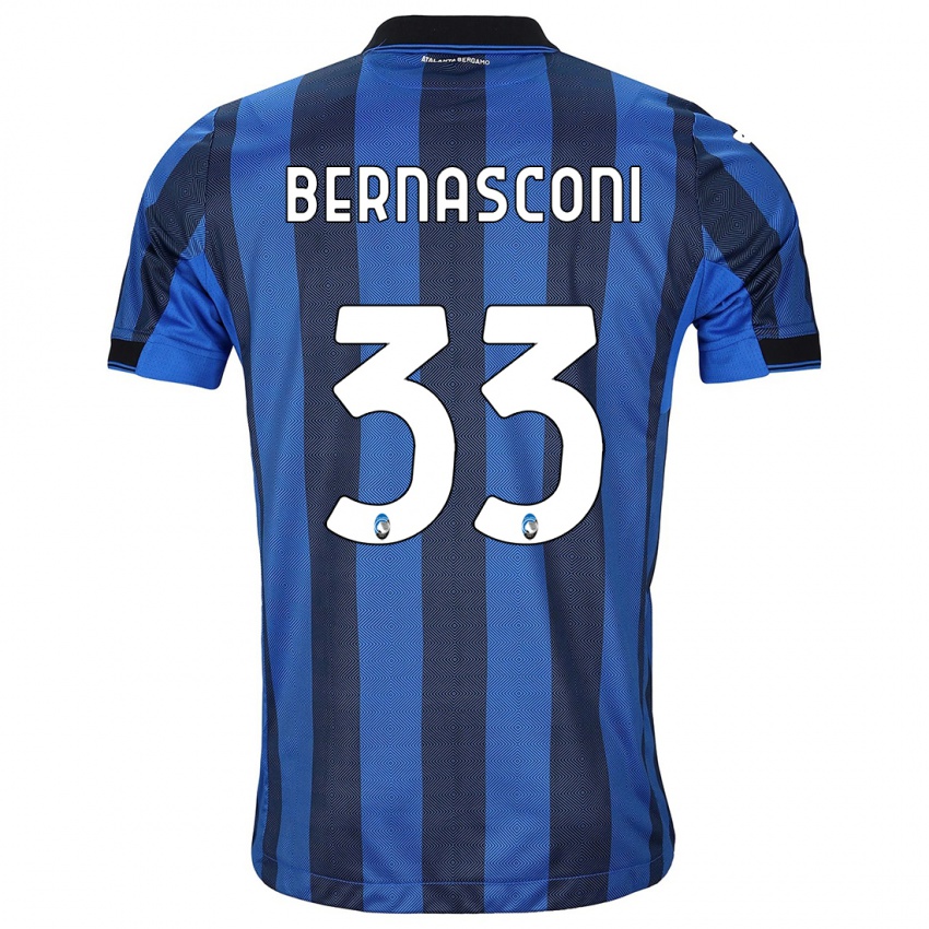 Kinder Lorenzo Bernasconi #33 Schwarz Blau Heimtrikot Trikot 2023/24 T-Shirt Belgien