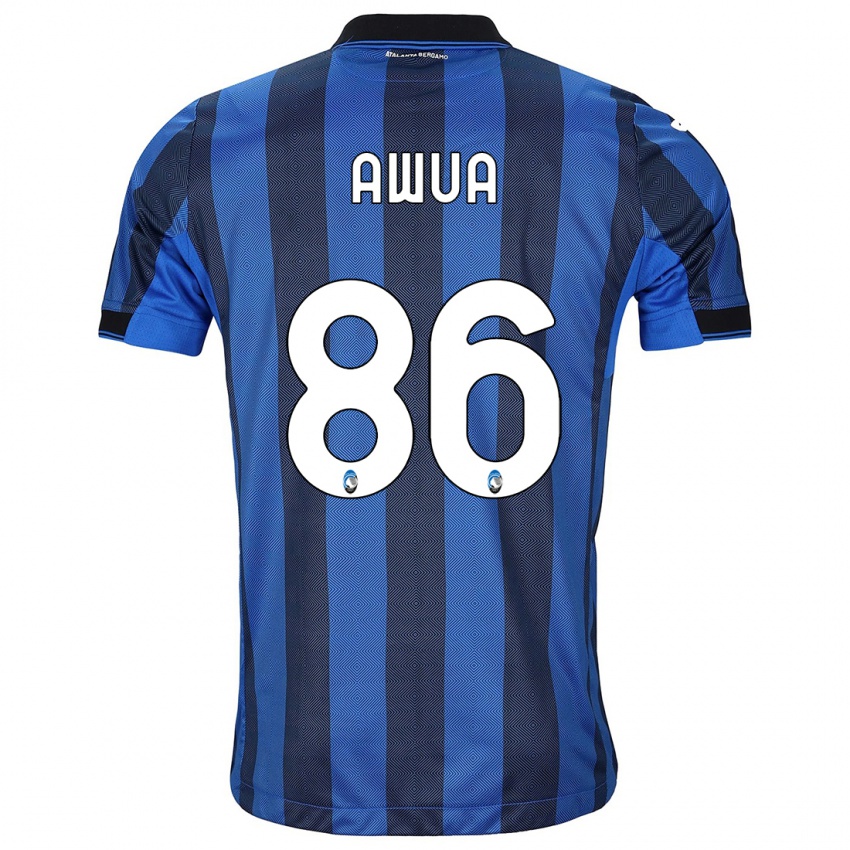 Kinder Theophilus Awua #86 Schwarz Blau Heimtrikot Trikot 2023/24 T-Shirt Belgien